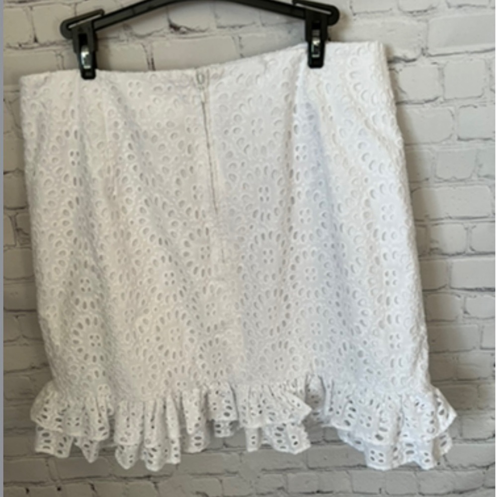 Lilly Pulitzer Roca Eyelet Ruffled Skirt in White - Picture 9 of 14